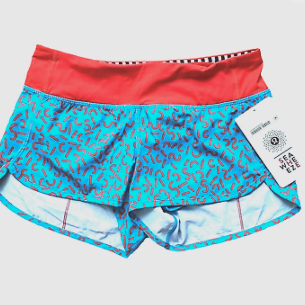 lululemon Run Speed Shorts Special Edition Seawheeze 2015 Size 4 “Cheeto…